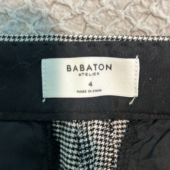 NWT Babaton Atelier Houndstooth Women's Trousers Size 4 - Picture 5 of 9